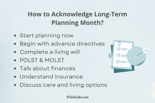 How to acknowledge long-term care planning month?
